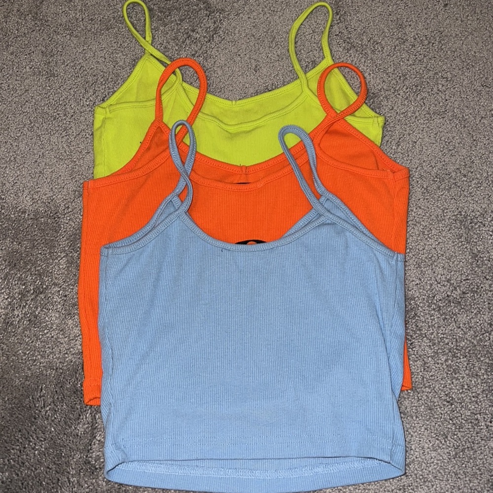 SHEIN Women's Tank Tops - Orange, Blue, and Yellow - Picture 2 of 2